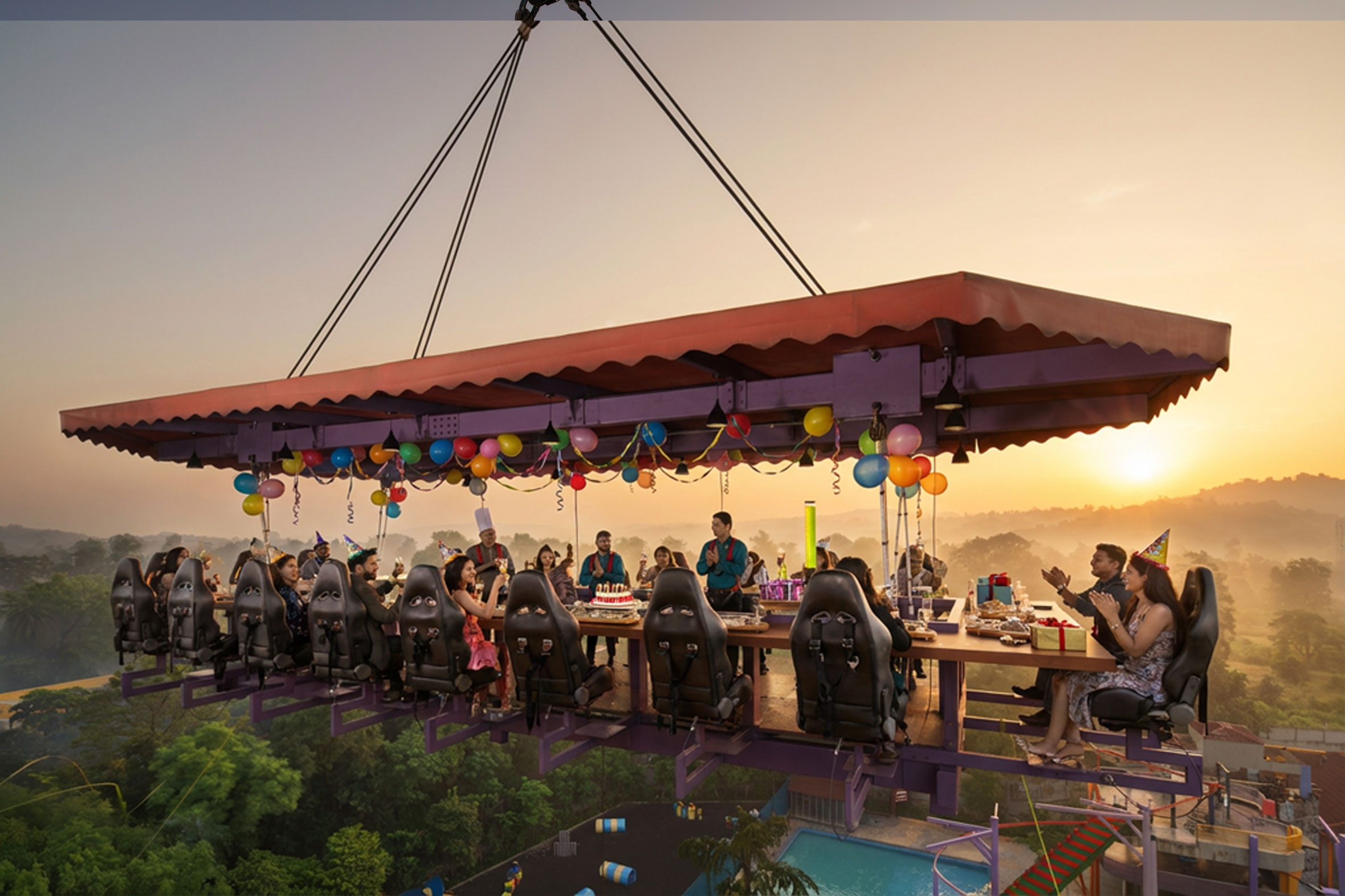 sky dining enjoy party at tap